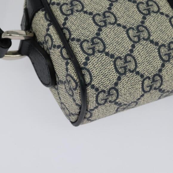 GUCCI GG Supreme Sherry Line Shoulder Bag Pvc Navy Red - Picture 12 of 16